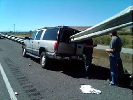 guardrail-through-suv