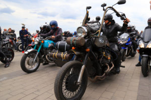 Various Motorcyclists participating in the Americade event