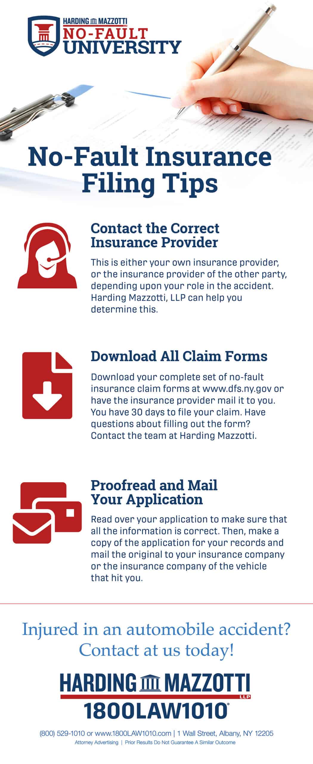 Infographic: Filing Tips for No Fault Insurance in NYS