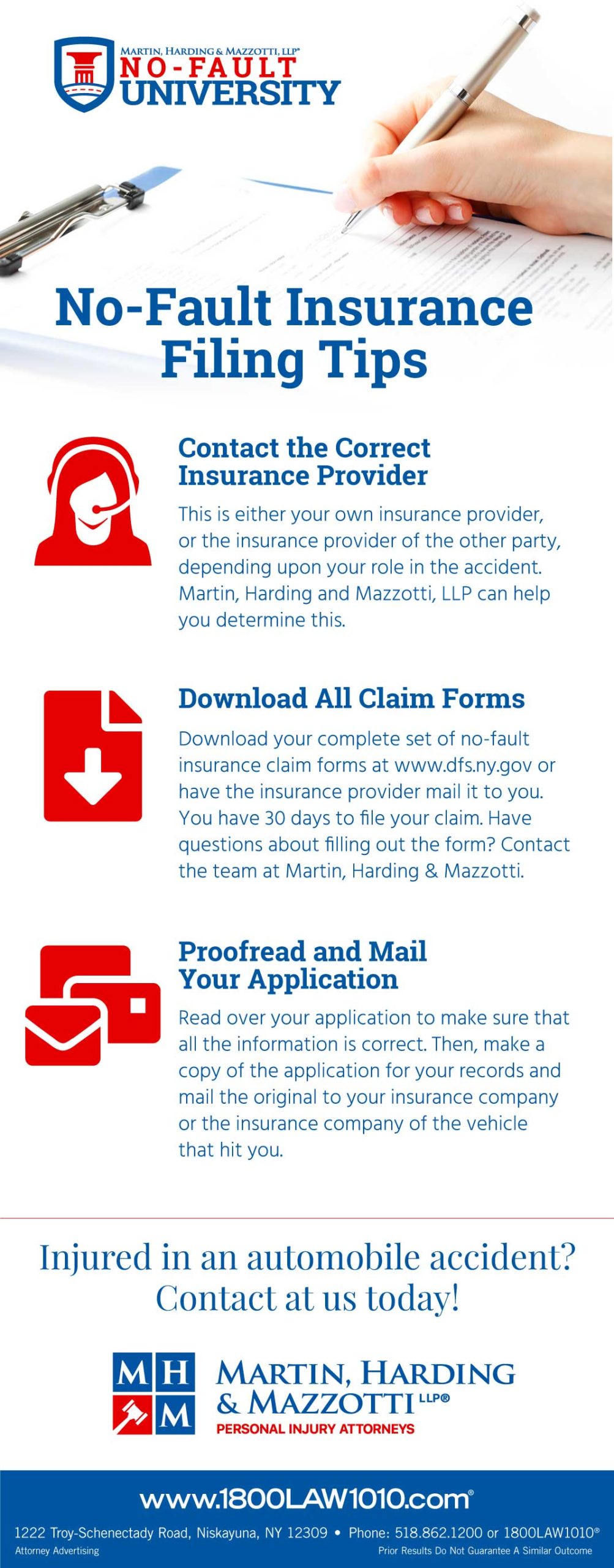 Infographic: Filing Tips for No Fault Insurance in NYS